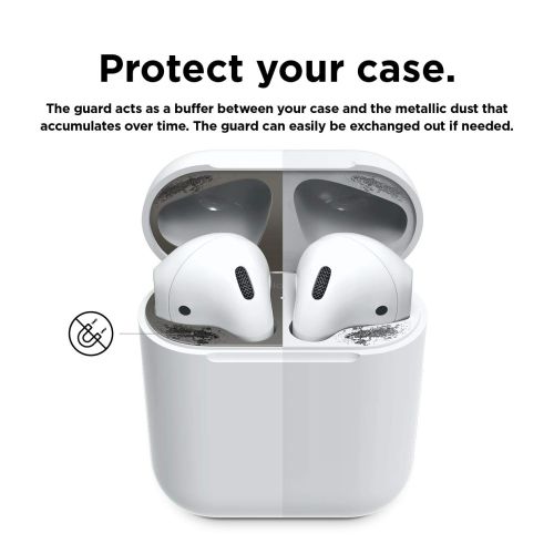 ELAGO Dust Guard for AirPods 2 sets Matt Gray with 18K Gold Plating