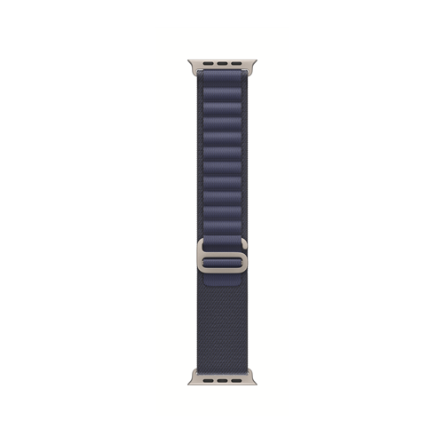 Apple Watch 49mm Alpine Loop Navy - Medium - Natural Titanium