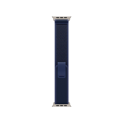 Apple Watch 49mm Trail Loop Blue - M/L - Natural Titanium